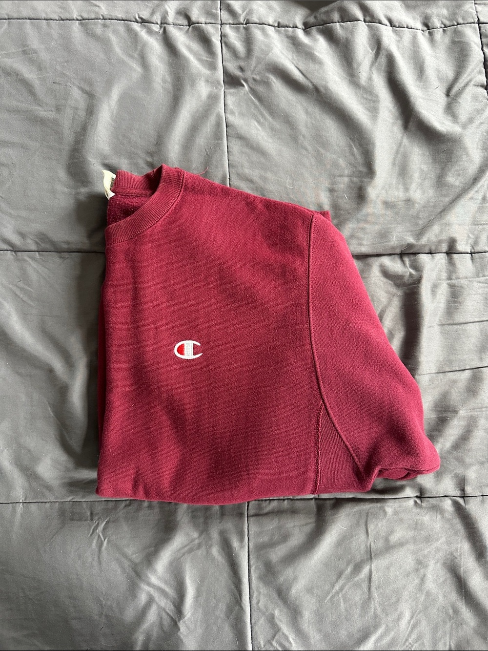 Champion Reverse Weave Burgundy Crewneck Sweatshirt